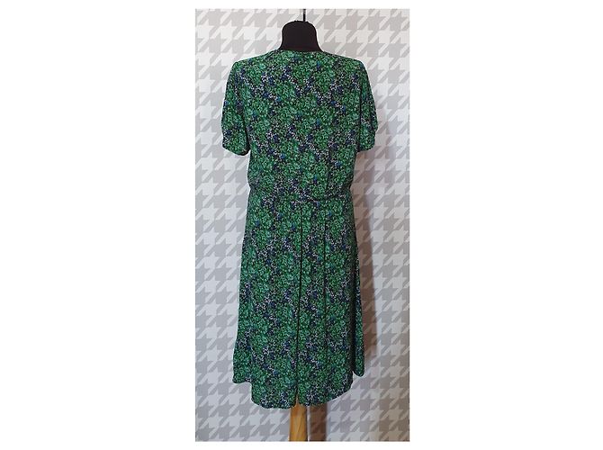 Jigsaw Kleid mit Blumenmuster grün Viscose - Ansicht 4
