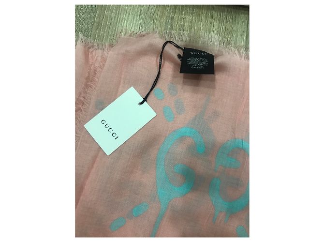 Gucci Ghost Seidentuch Pfirsich Angeln - Ansicht 6