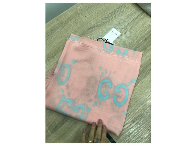 Gucci Ghost Seidentuch Pfirsich Angeln - Ansicht 7