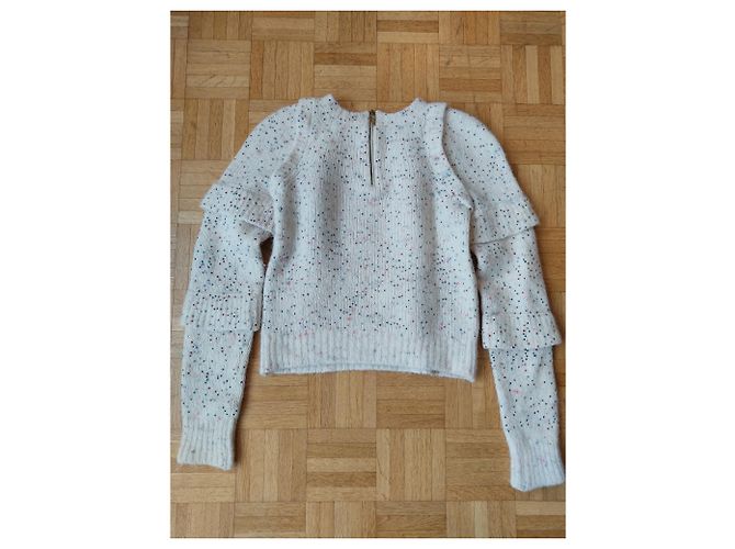 Chanel Strass Wollpullover Weiß - Ansicht 3