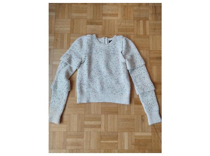 Chanel Strass Wollpullover Weiß - Ansicht 7