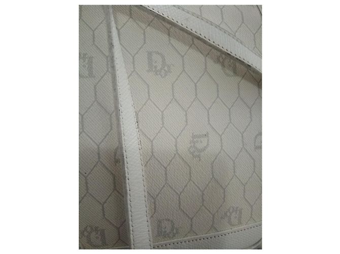 Dior Schultergurt aus beschichtetem Canvas Weiß Aus weiß - Ansicht 8