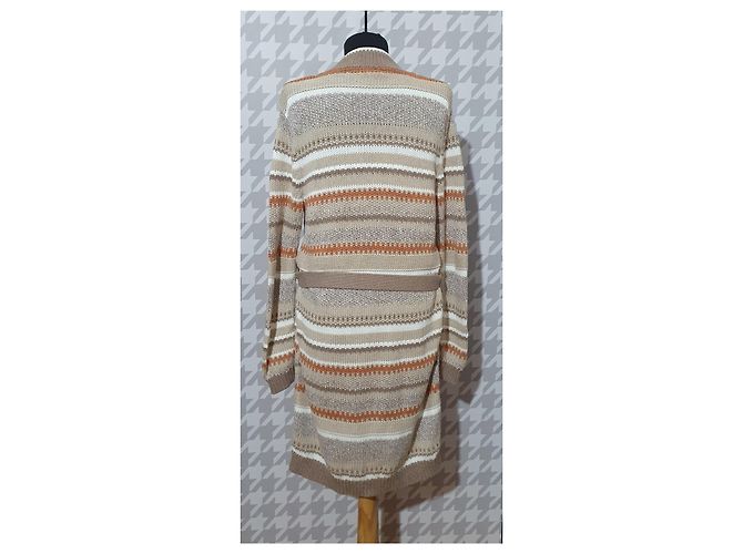 Tommy Hilfiger Lange Strickjacke aus Baumwolle Mehrfarben - Ansicht 3