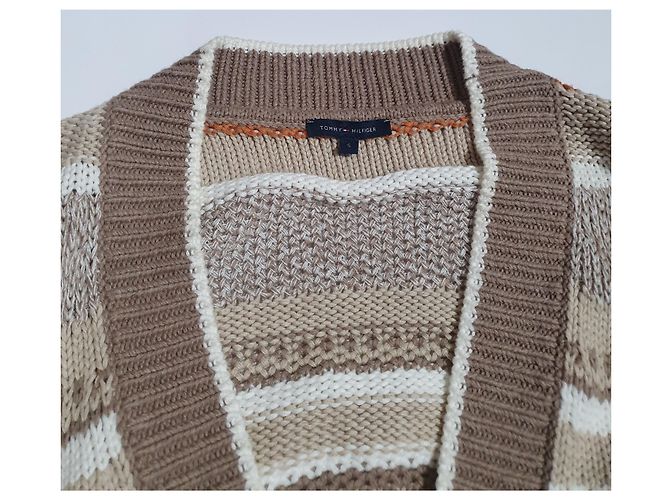 Tommy Hilfiger Lange Strickjacke aus Baumwolle Mehrfarben - Ansicht 4