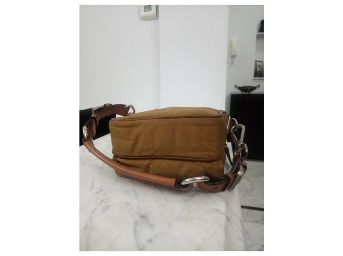 Borsa Prada in tela marrone - vista 5