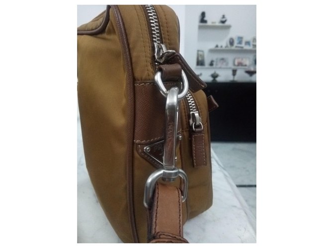 Borsa Prada in tela marrone - vista 6