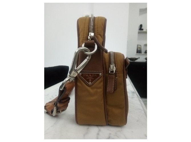 Borsa Prada in tela marrone - vista 8