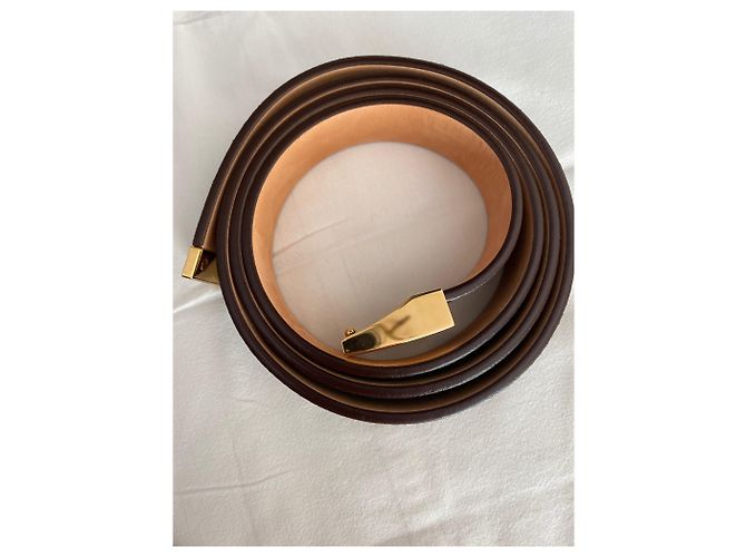 Louis Vuitton Brown Grained Leather Belt - view 5