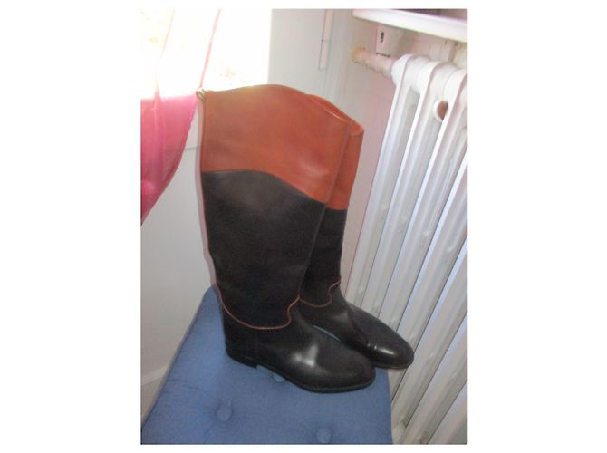 Autre Marque Botas de montar Andrea Puccini de cuero negro - vista 2
