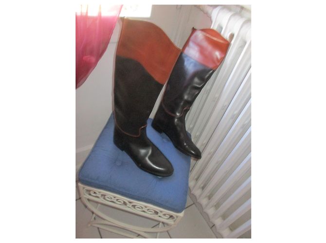Autre Marque Botas de montar Andrea Puccini de cuero negro - vista 3