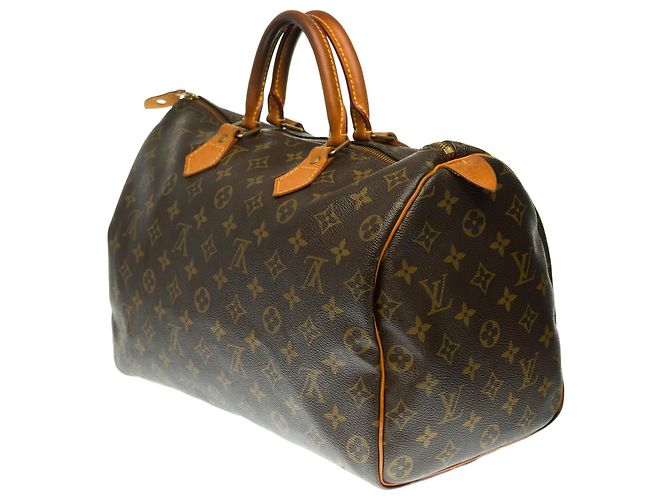 Speedy Sac Louis Vuitton veloce 3( in tela Monogram personalizzata Marrone - vista 4