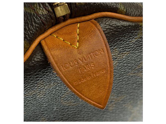 Speedy Sac Louis Vuitton veloce 3( in tela Monogram personalizzata Marrone - vista 5