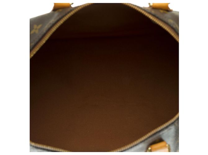 Speedy Sac Louis Vuitton veloce 3( in tela Monogram personalizzata Marrone - vista 7