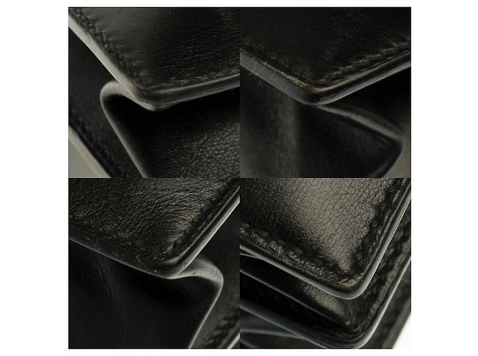 Sac à dépêches Splendid Hermès Dispatch bag in black box leather customized with black crocodile - view 12