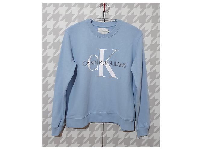 Calvin Klein CK Sweatshirt Blau Baumwolle Größe L - Ansicht 2