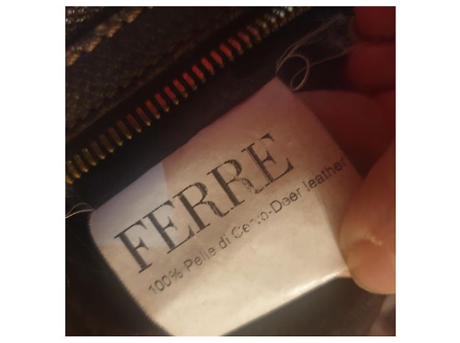 Gianfranco Ferré Ferré borsa hobo bag pelle di cervo Marrone - vista 11
