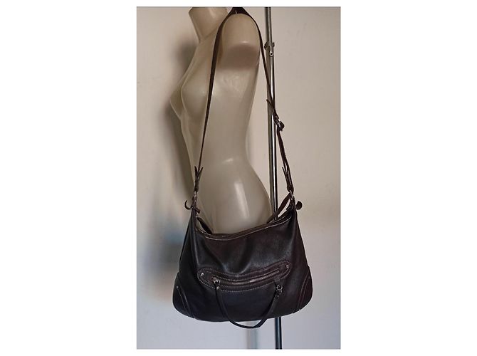Gianfranco Ferré Ferré borsa hobo bag pelle di cervo Marrone - vista 12