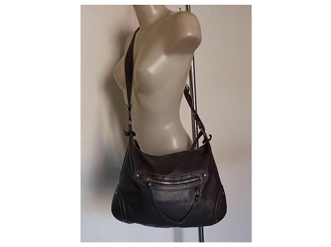 Gianfranco Ferré Ferré borsa hobo bag pelle di cervo Marrone - vista 4