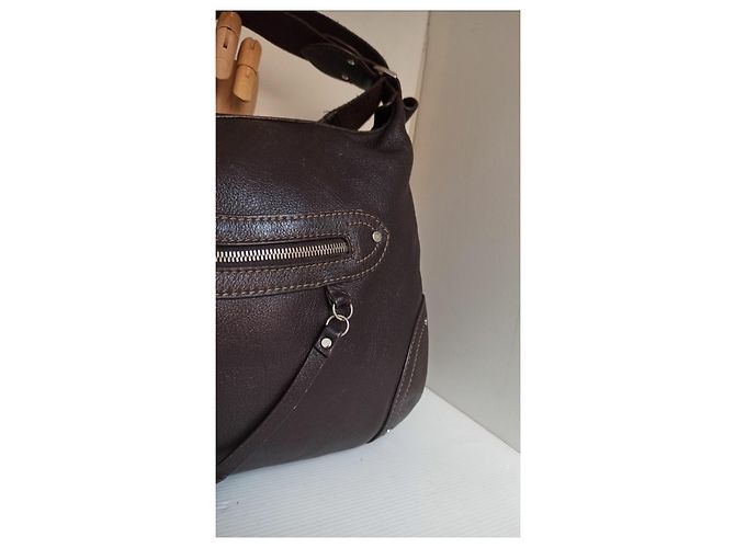 Gianfranco Ferré Ferré borsa hobo bag pelle di cervo Marrone - vista 7