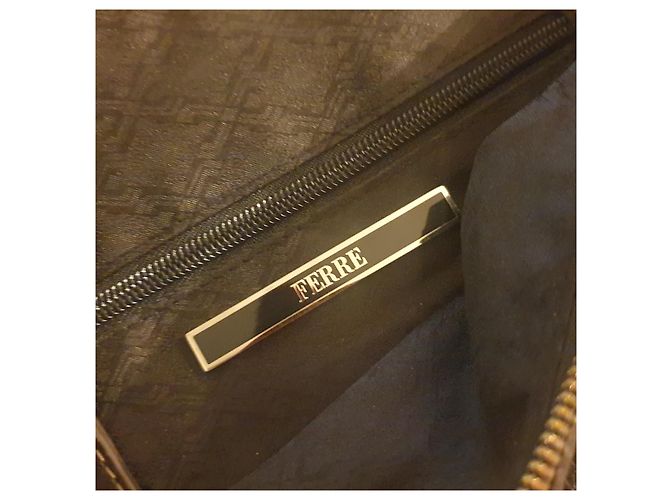 Gianfranco Ferré Ferré borsa hobo bag pelle di cervo Marrone - vista 8