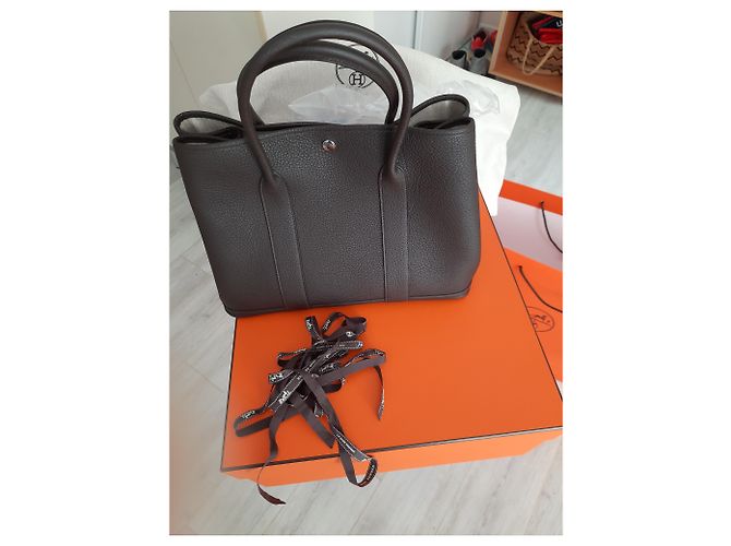 Borsa Hermès Garden Party Marrone scuro - vista 10