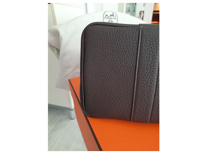 Borsa Hermès Garden Party Marrone scuro - vista 4
