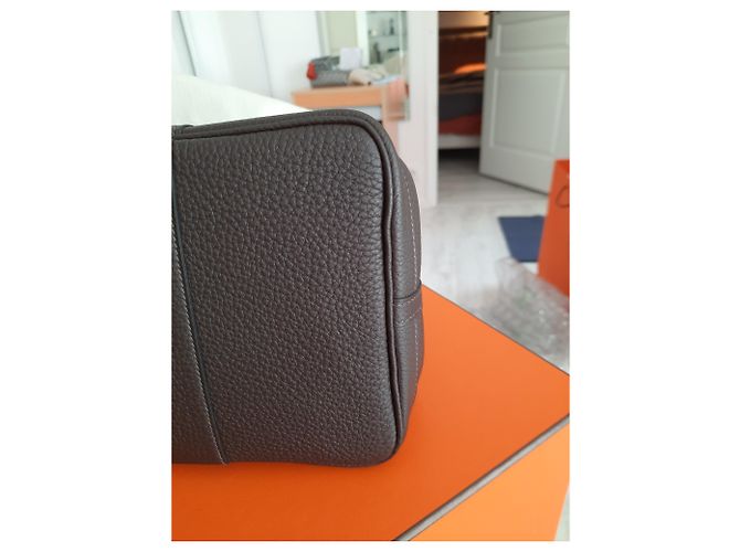 Borsa Hermès Garden Party Marrone scuro - vista 5