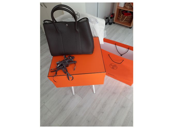 Borsa Hermès Garden Party Marrone scuro - vista 8