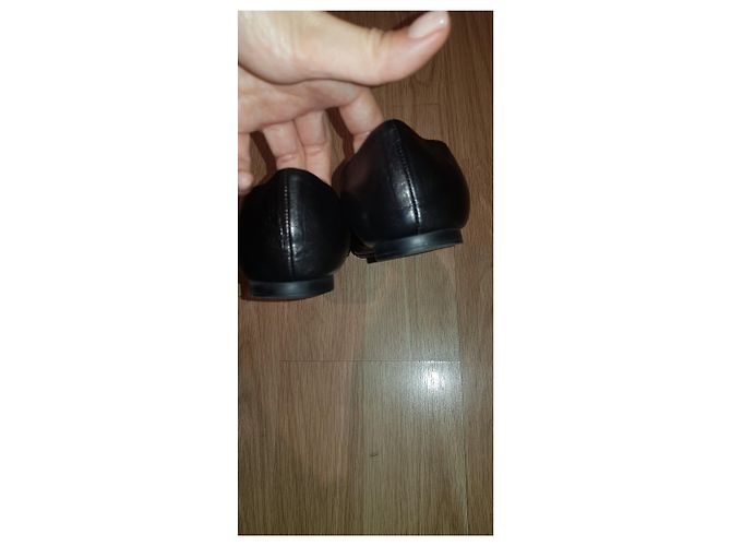 Bailarinas Versace de cuero negro - vista 3