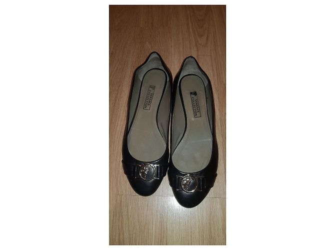 Bailarinas Versace de cuero negro - vista 5