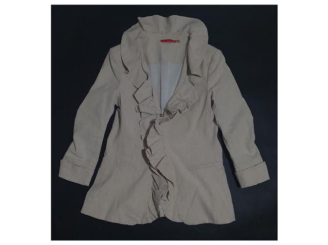 Blazer Alice + Olivia Bege de Linho e Algodão - vista 4