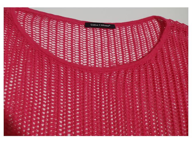 Blusa de malla Luisa Cerano Rosa Algodón Lino - vista 2