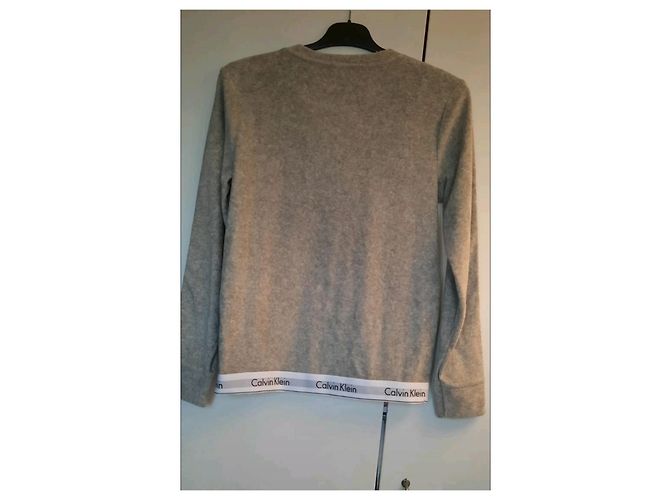 Sudadera Calvin Klein Gris de Algodón con Rayas - vista 2