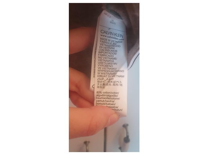 Sudadera Calvin Klein Gris de Algodón con Rayas - vista 7