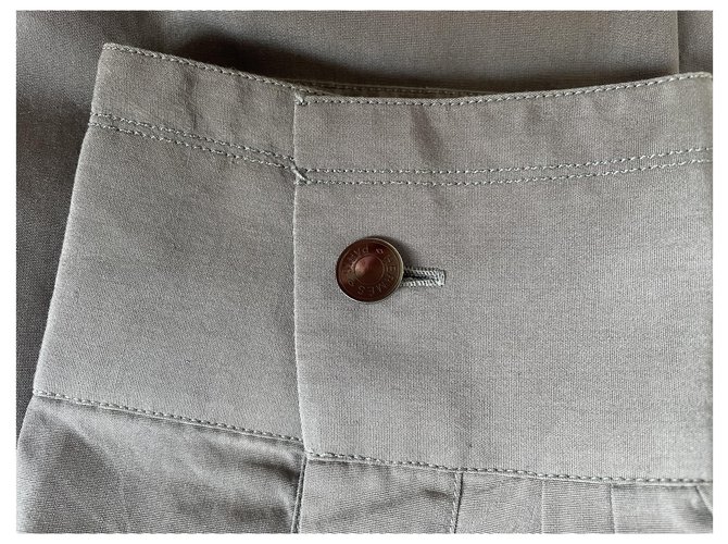 Camicia Hermès in cotone taupe - vista 3