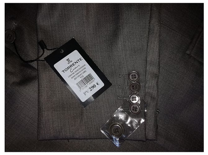 TORRENTE Couture Homme Cos 03 Kamelgrauer Anzug Jacke Blazer - Ansicht 2