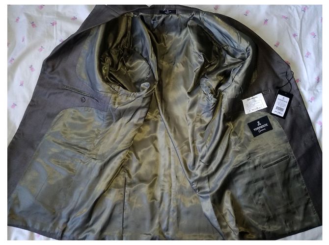 TORRENTE Couture Homme Cos 03 Kamelgrauer Anzug Jacke Blazer - Ansicht 3