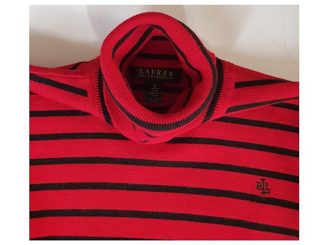 Ralph Lauren Polopullover Rot Gestreift Baumwolle - Ansicht 5