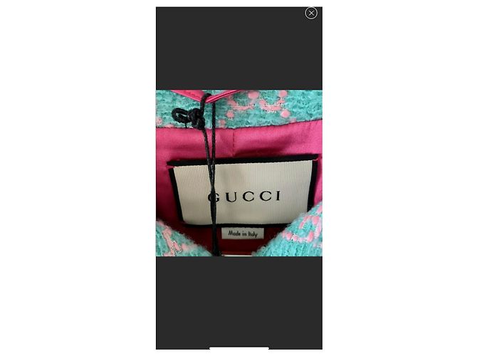 Completo gonna e giacca Gucci in tweed blu GG - vista 6