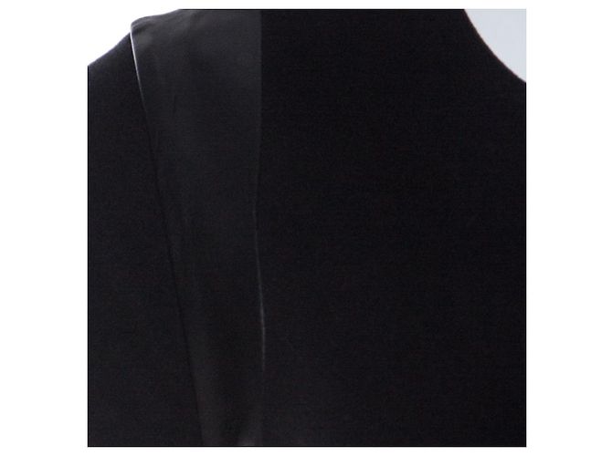 Diane Von Furstenberg DvF Pelle Leder Strickanzug Kleid Schwarz - Ansicht 4