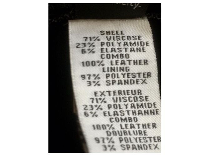 Diane Von Furstenberg DvF Pelle Leder Strickanzug Kleid Schwarz - Ansicht 6
