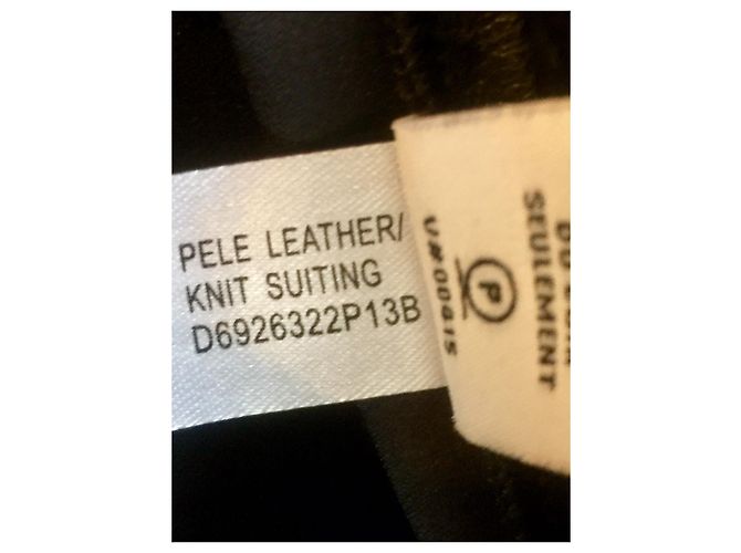Diane Von Furstenberg DvF Pelle Leder Strickanzug Kleid Schwarz - Ansicht 7