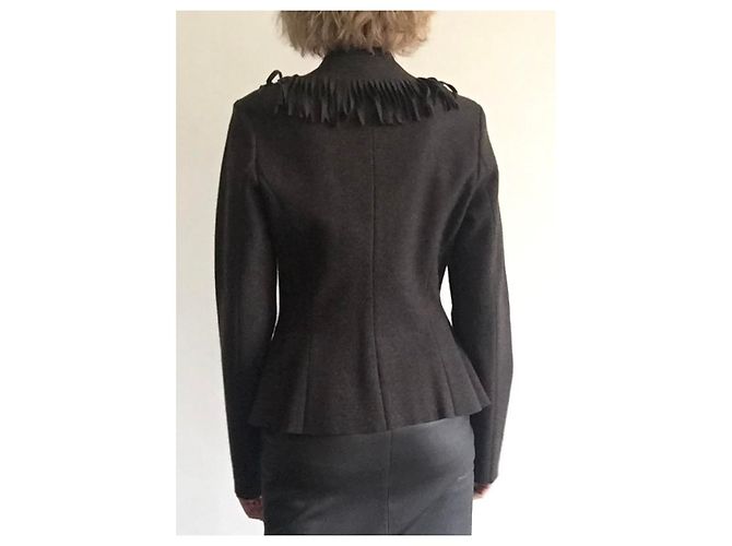 Irié Wool Jersey Jacket Dark Brown - view 11