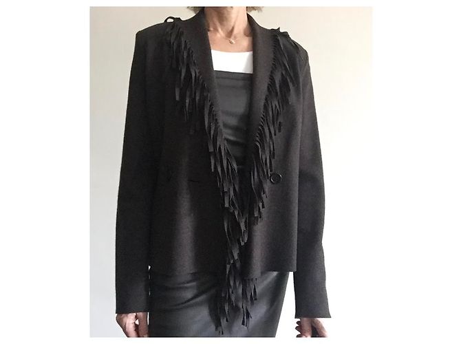 Irié Wool Jersey Jacket Dark Brown - view 14