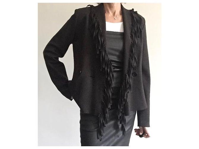 Irié Wool Jersey Jacket Dark Brown - view 8