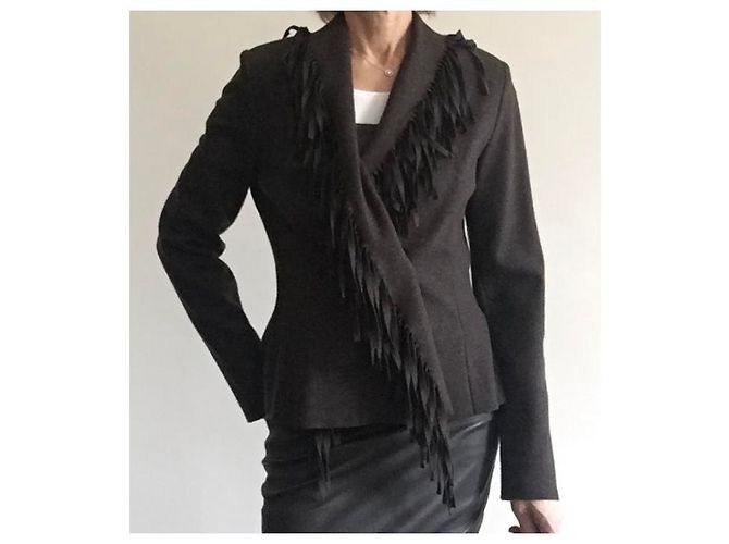 Irié Wool Jersey Jacket Dark Brown - view 9