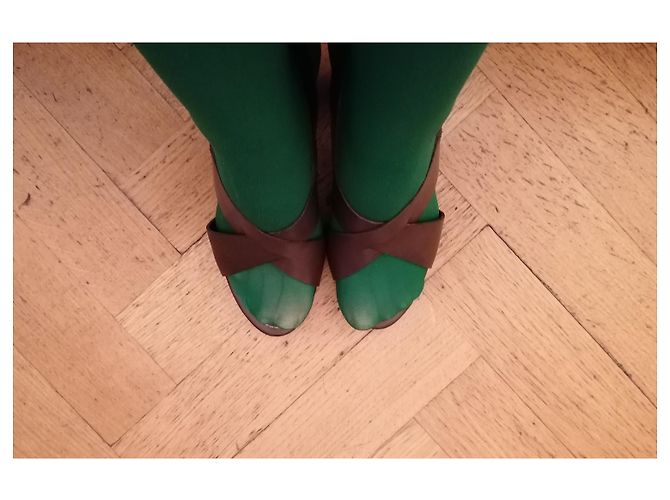 Sandali Ash in pelle marrone - vista 9