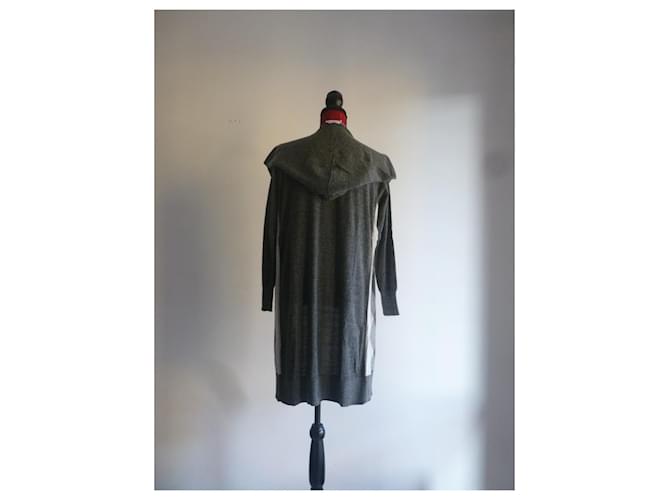 Max & Co Kapuzenpullover aus Wolle und Alpaka-Mischung Weiß Anthrazitgrau - Ansicht 14