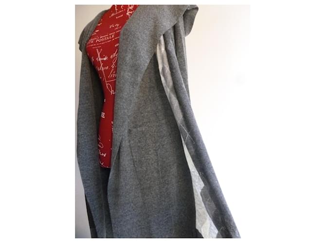 Max & Co Kapuzenpullover aus Wolle und Alpaka-Mischung Weiß Anthrazitgrau - Ansicht 16