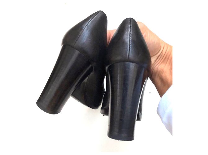 Décolleté con plateau Mallika Bally marrone pelle 38 Marrone scuro - vista 2